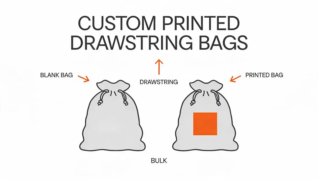 Custom printed drawstring bag with design in bulk order