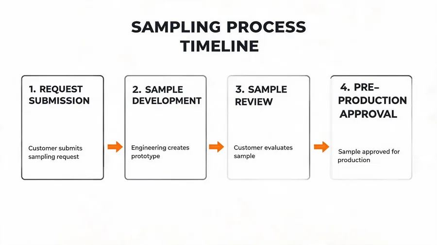 Timeline showing backpack sampling stages and typical lead times