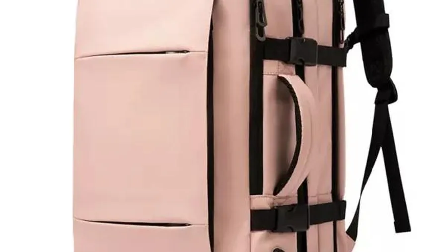 Internal frame hiking backpack with load-carrying hip belt