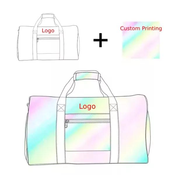 Waterproof Travel Duffel Bag, Yoga Zipper Quilted Duffle